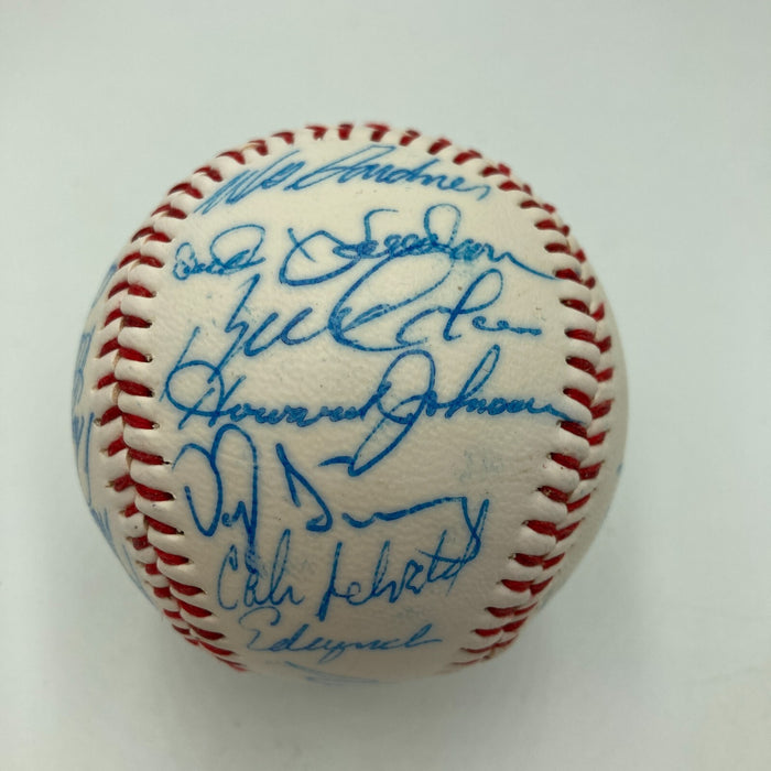 1985 - 1986 New York Mets Team Signed Baseball 28 Sigs With Gary Carter