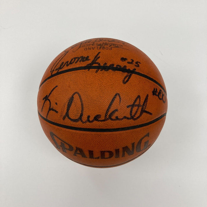 1992-93 Portland Trail Blazers Team Signed Game Used Basketball Clyde Drexler