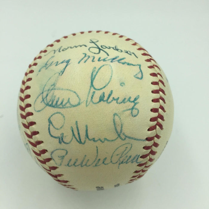 Nice 1958 Los Angeles Dodgers Team Signed National League Baseball JSA COA