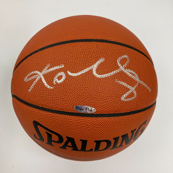 Kobe Bryant Signed Spalding Official Game Basketball Silver Ink Upper Deck UDA
