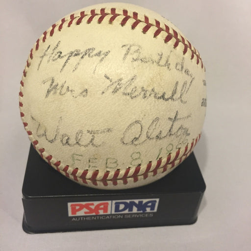 1960'S WALT ALSTON SIGNED OFFICIAL NATIONAL LEAGUE (GILES) BASEBALL  PSA DNA COA