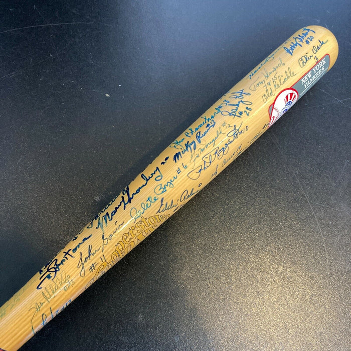Beautiful New York Yankees HOF Legends Signed Baseball Bat With 50 Sigs! JSA COA
