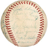 Jackie Robinson Roy Campanella 1956 Brooklyn Dodgers Team Signed Baseball PSA