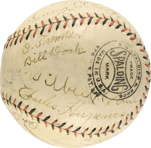 1927 Dodgers Team Signed Baseball Wilbert Robinson Max Carey Dazzy Vance PSA DNA