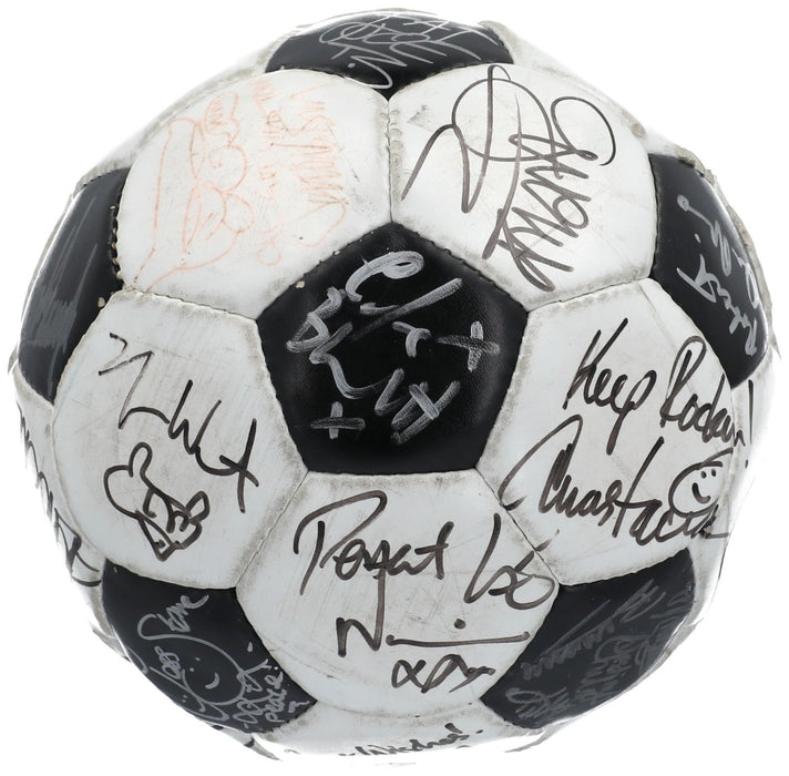 Donald Trump & Kanye West Celebrity Multi Signed Soccer Ball 30+ Sigs JSA COA