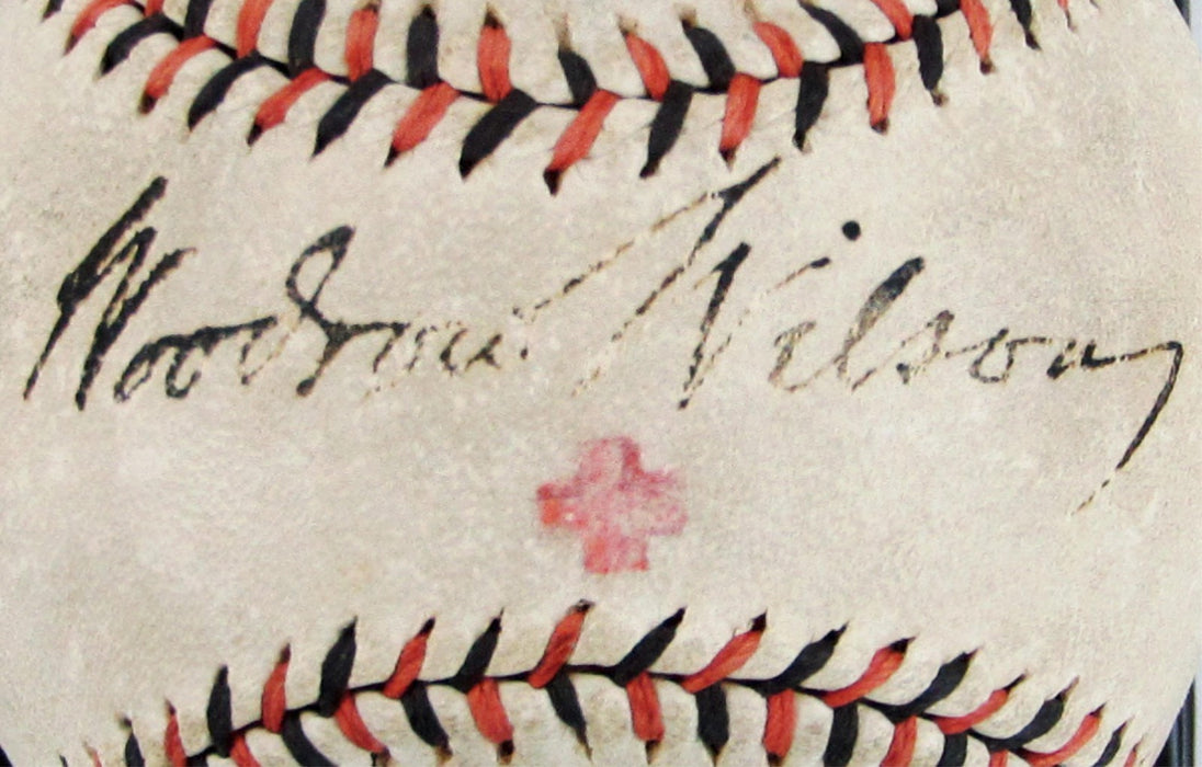President Woodrow Wilson Signed 1917 National League Baseball PSA DNA COA