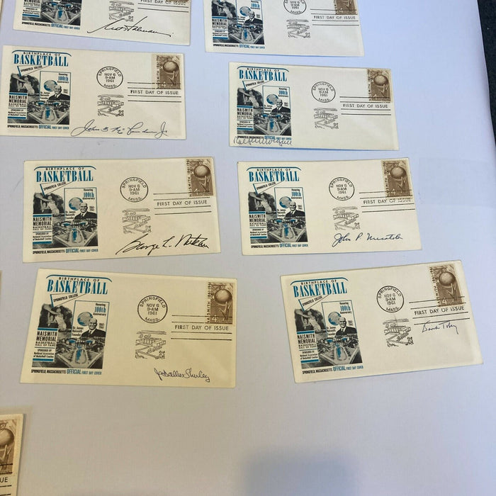 Lot Of (25) 1961 Naismith Basketball Hall of Fame Signed First Day Covers FDC