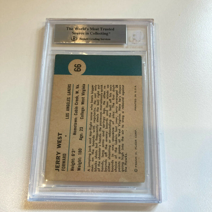 1961-62 Fleer Jerry West Signed Rookie RC Card BGS Certified Auto