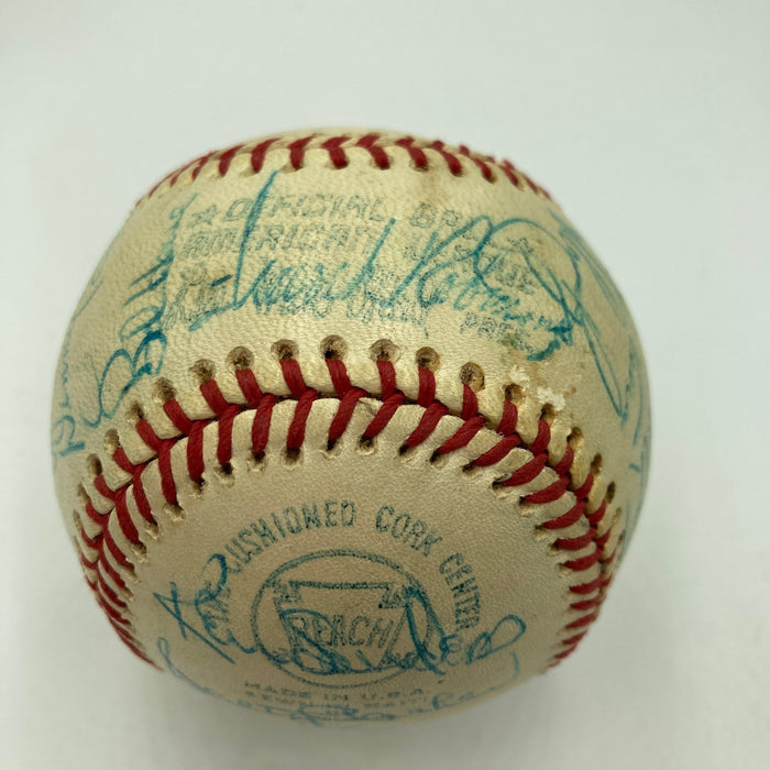 Nolan Ryan 1974 California Angels Team Signed American League Baseball Beckett