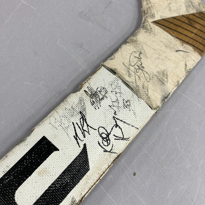 1990-91 Los Angeles Kings Team Signed Game Used Goalie Stick Wayne Gretzky PSA