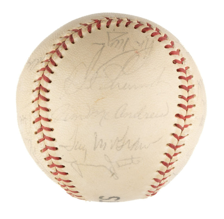 1971 New York Mets Team Signed Baseball Nolan Ryan Tom Seaver  JSA COA