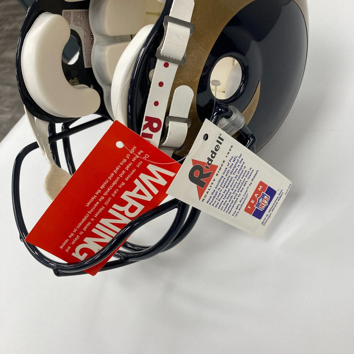 Kurt Warner Marshall Faulk Orlando Pace Signed St. Louis Rams FS Helmet JSA COA