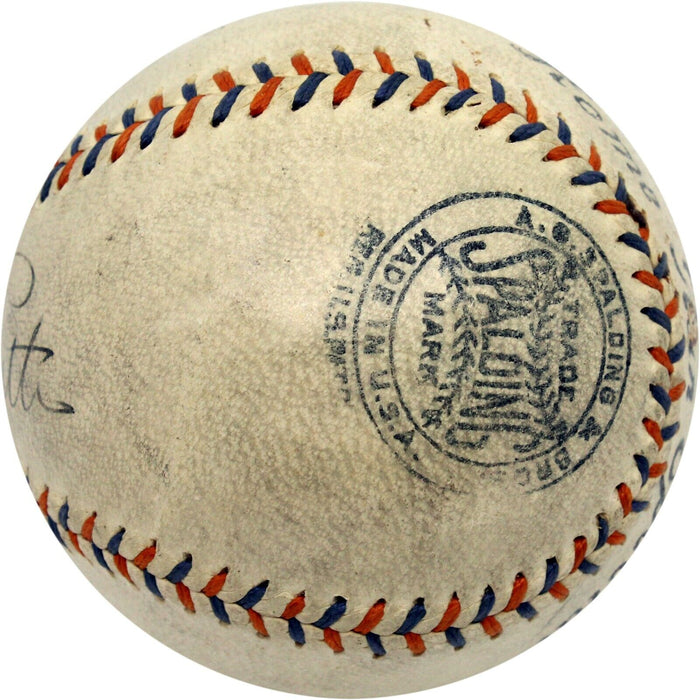 Stunning Babe Ruth Single Signed Baseball PSA DNA Graded 8 Near Mint