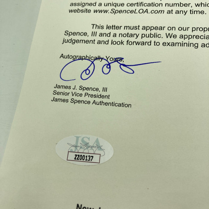 Joe Dimaggio Willie Mays Stan Musial Casey Stengel Multi Signed Baseball JSA COA