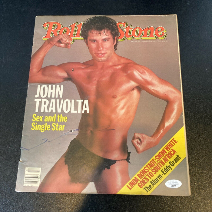 John Travolta Signed Autographed 1983 Rollins Stones Magazine With JSA COA