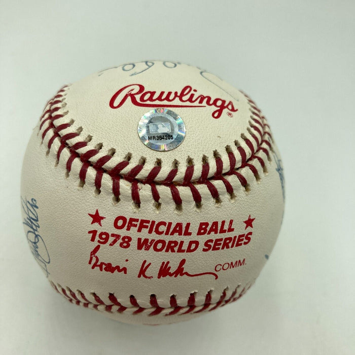 1978 New York Yankees World Series Champs Team Signed W.S. Baseball MLB Hologram