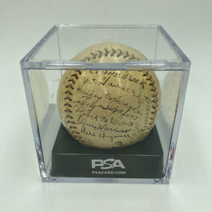 Jimmie Foxx Rookie  1925 Philadelphia Athletics A's Team Signed Baseball PSA DNA