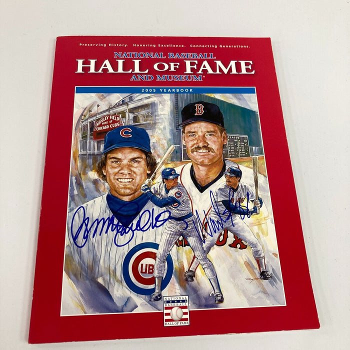 Ryne Sandberg & Wade Boggs Signed 2005 Hall Of Fame Induction Program JSA COA
