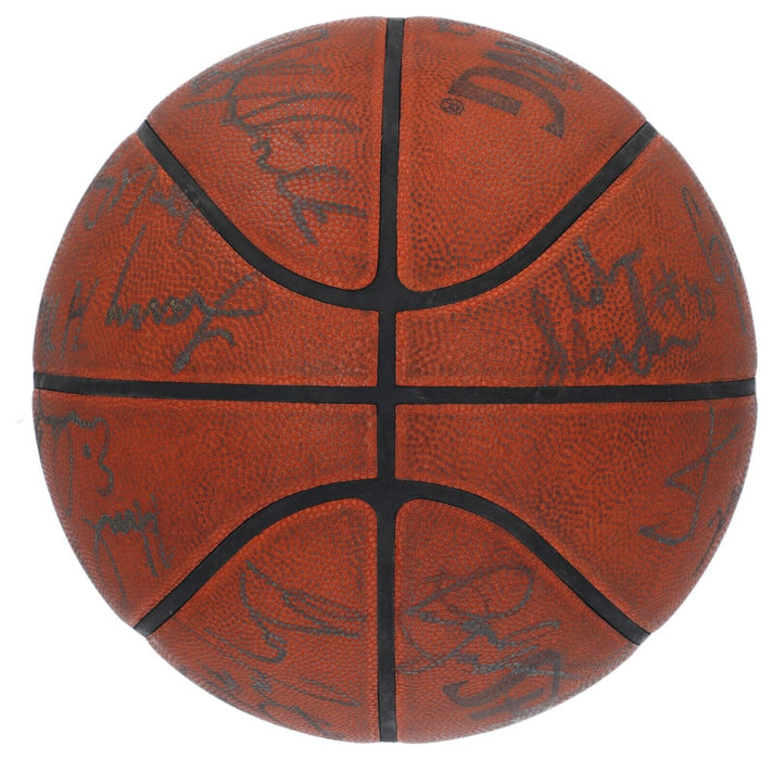 1996-97 Utah Jazz Team Signed Game Used Basketball Karl Malone Beckett COA