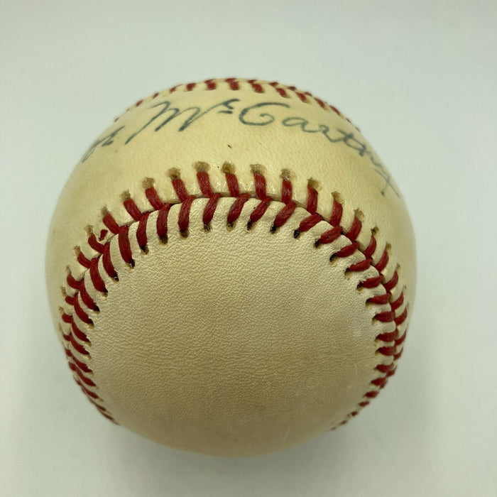 Beautiful Joe Mccarthy Single Signed American League Baseball JSA COA