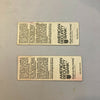 Lot Of (2) Washington Redskins VS Chicago Bears December 9, 1990 Tickets NFL