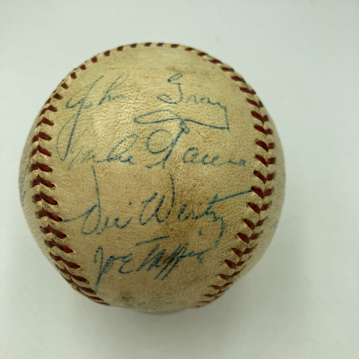 Roger Maris Rookie 1957 Cleveland Indians Team Signed AL Baseball KSA COA