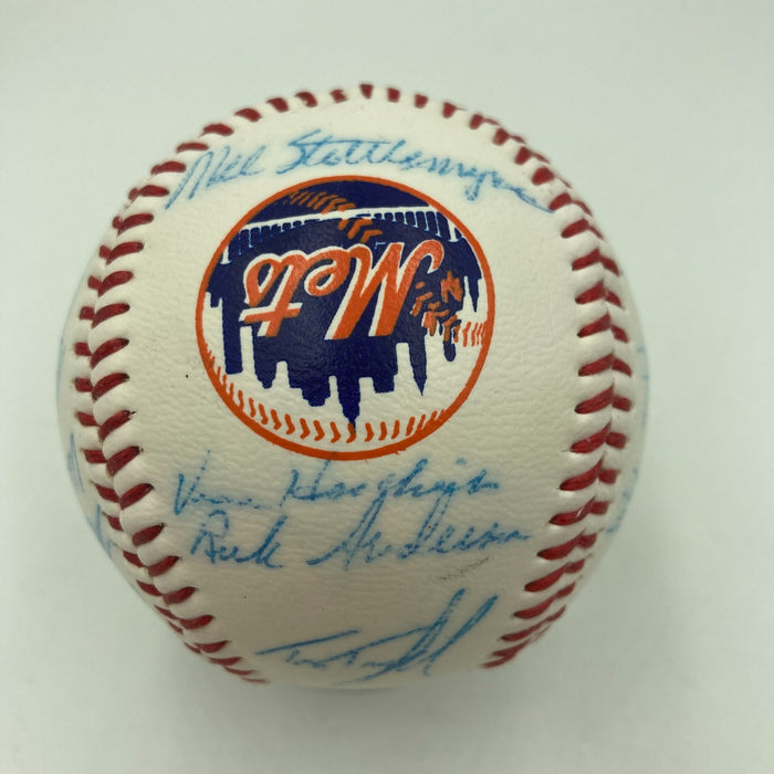 Vintage 1986 New York Mets World Series Champs Team Signed Baseball JSA COA