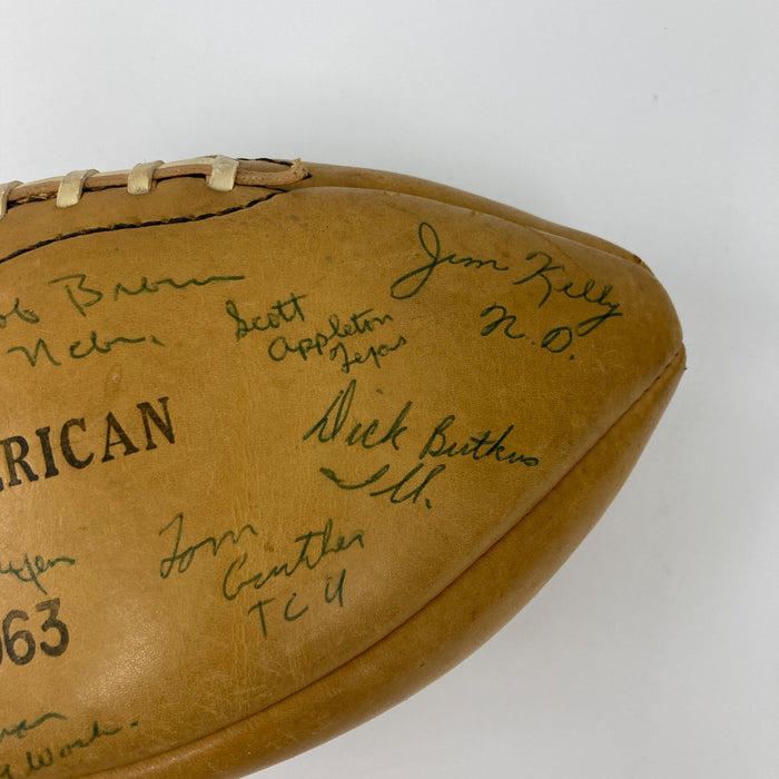 1963 All American Team Signed Football Roger Staubach Gale Sayers Butkus JSA