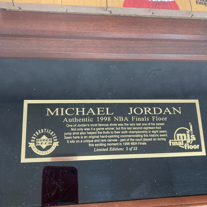 Michael Jordan Signed Last Dance Game Used Final Floor NBA Finals UDA & JSA COA