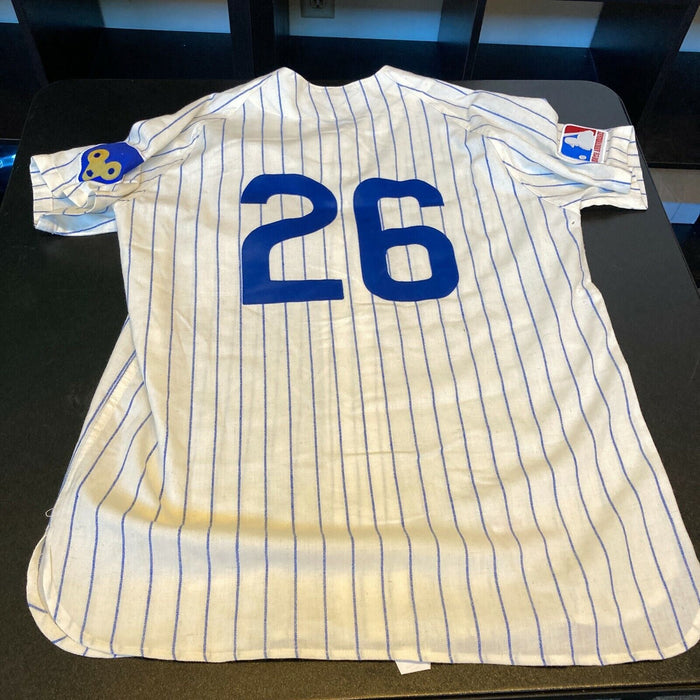 Beautiful Billy Williams Signed Heavily Inscribed STATS Chicago Cubs Jersey UDA