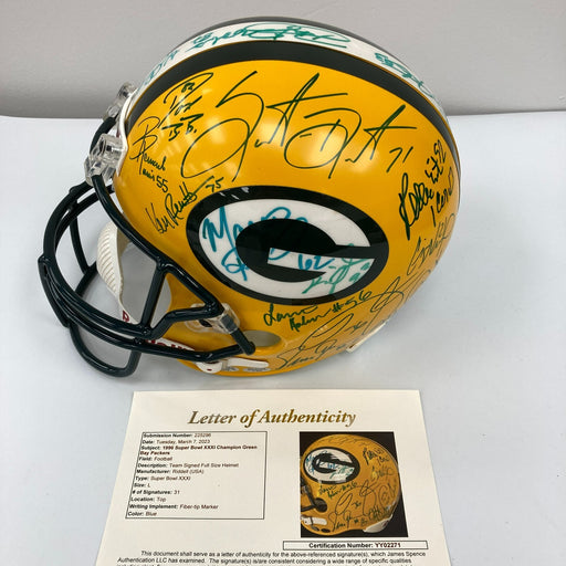 1996 Green Bay Packers Super Bowl Champs Team Signed Full Size Helmet JSA COA