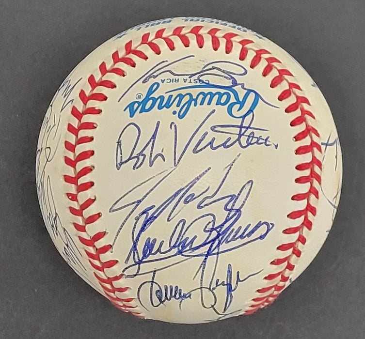 1992 All Star Game Team Signed Baseball Kirby Puckett Cal Ripken Jr. JSA COA