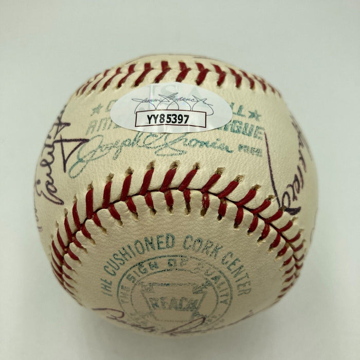 Earle Combs Sweet Spot Hall Of Fame Multi Signed American League Baseball JSA
