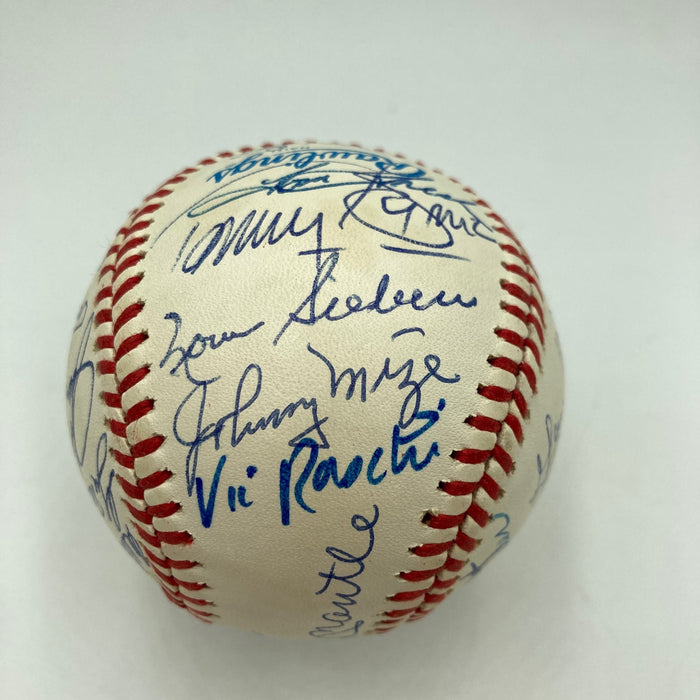Mickey Mantle New York Yankees HOF Legends Multi Signed Baseball 28 Sigs JSA COA