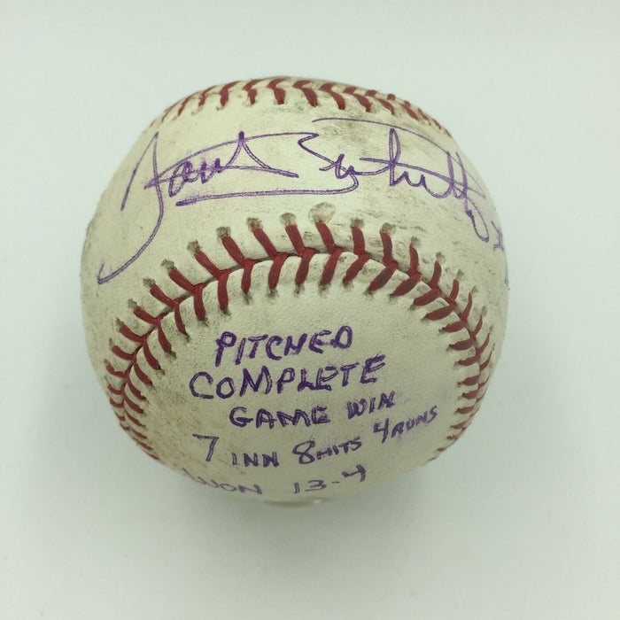 Rare Dante Bichette Pitched Complete Game Signed Heavily Inscribed Baseball PSA