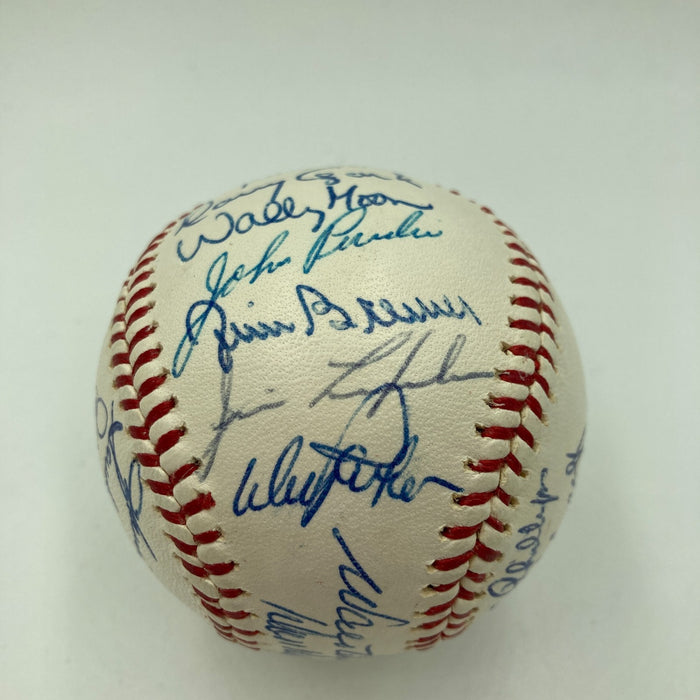 Beautiful 1965 Los Angeles Dodgers World Series Champs Team Signed Baseball PSA