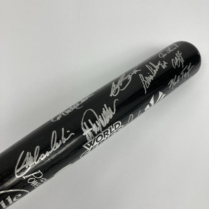 2009 New York Yankees World Series Champs Team Signed Bat #7/50 Steiner COA