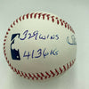 Steve Carlton Signed Heavily Inscribed Stat MLB Baseball With JSA COA