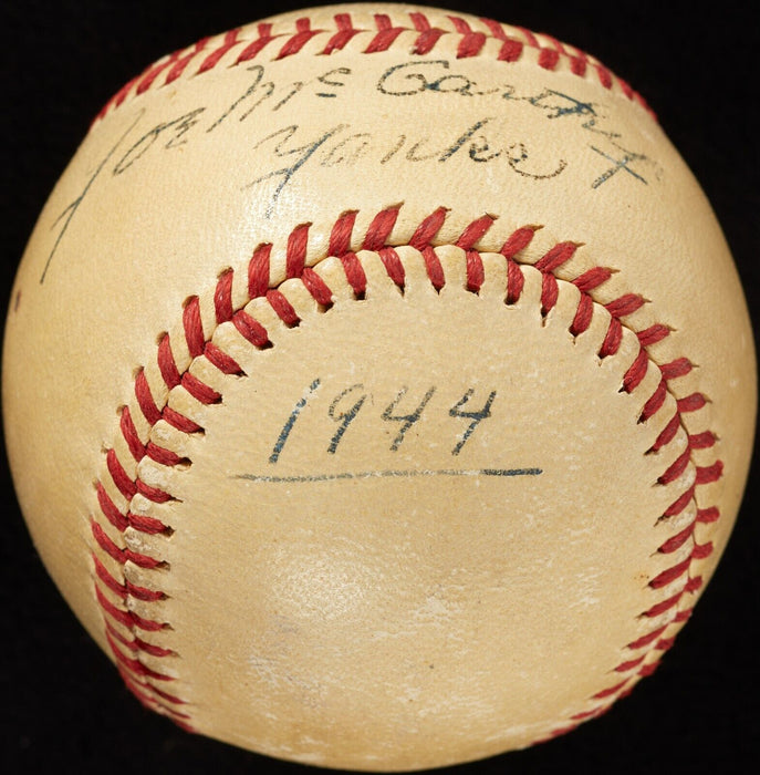 Joe Mccarthy Single Signed American League Baseball JSA COA