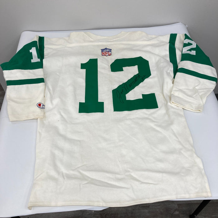 Joe Namath Twice Signed Champions 1968 New York Jets Authentic Jersey JSA COA