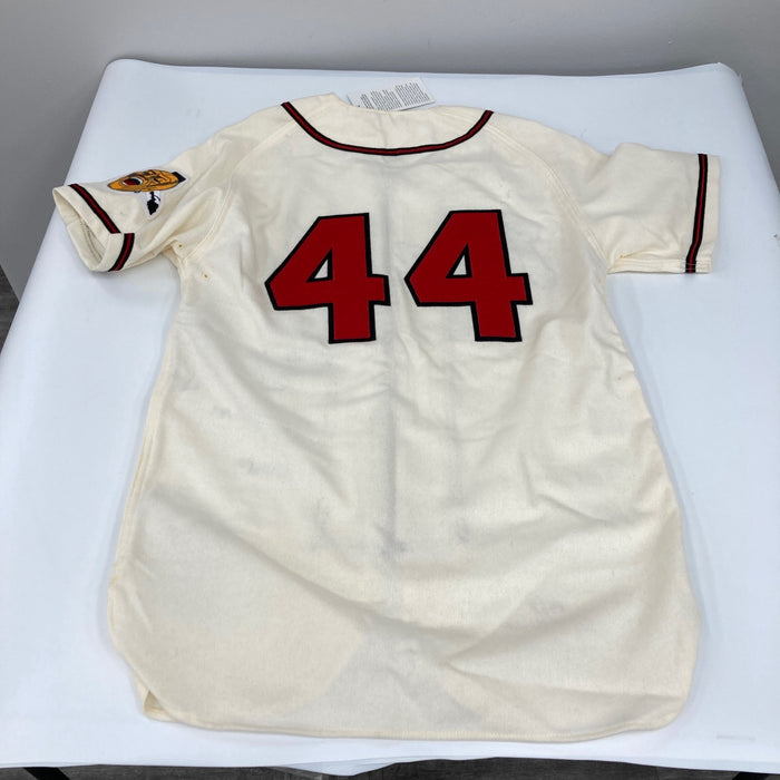 Hank Aaron "Hall Of Fame 1982" Signed Authentic Milwaukee Braves Jersey JSA COA