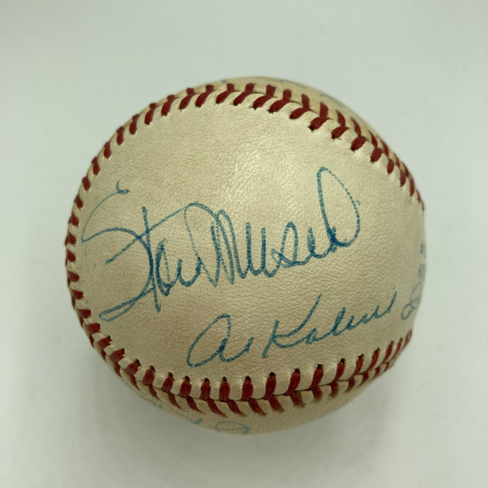 Satchel Paige Roger Maris Stan Musial HOF Legends Signed 1960's Baseball Beckett