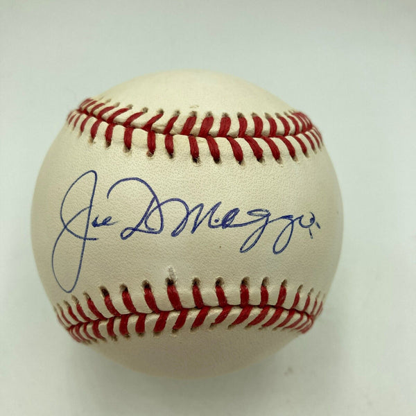 Mint Joe Dimaggio Signed Official American League Baseball JSA Sticker