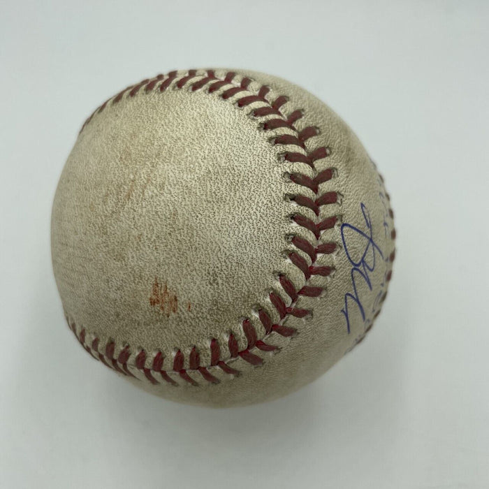 Mike Trout MLB Debut Game Used Signed Inscribed Baseball 7-8-2011 MLB Authentic