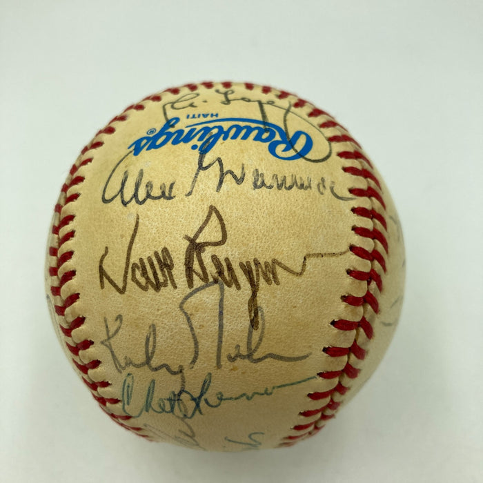 1984 Detroit Tigers World Series Champs Team Signed Baseball 26 Sigs JSA COA
