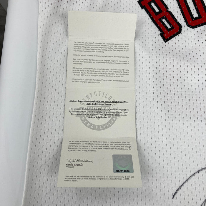 Michael Jordan Signed 1984-85 Rookie Chicago Bulls Jersey UDA Upper Deck COA