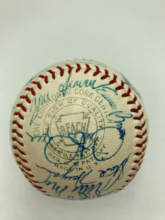 Beautiful 1967 All Star Game Team Signed Baseball Roberto Clemente 25 Sigs JSA