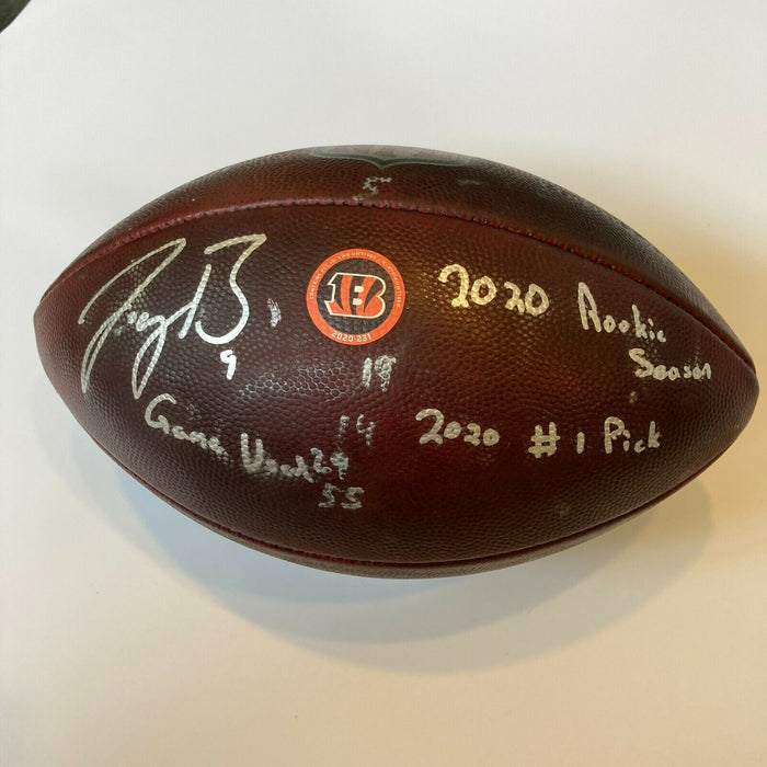 Joe Burrow Debut Game & First Touchdown Game Used Signed Football Fanatics COA