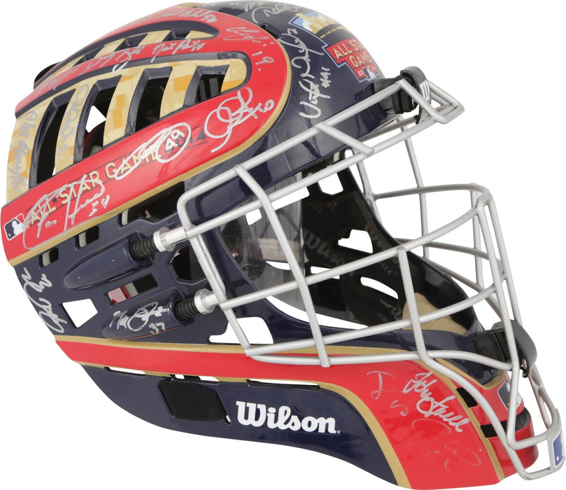 2014 All Star Game Team Signed Catchers Mask Derek Jeter Mike Trout PSA DNA