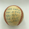 Beautiful Ernie Banks Signed Autographed Heavily Inscribed STAT Baseball RJ COA